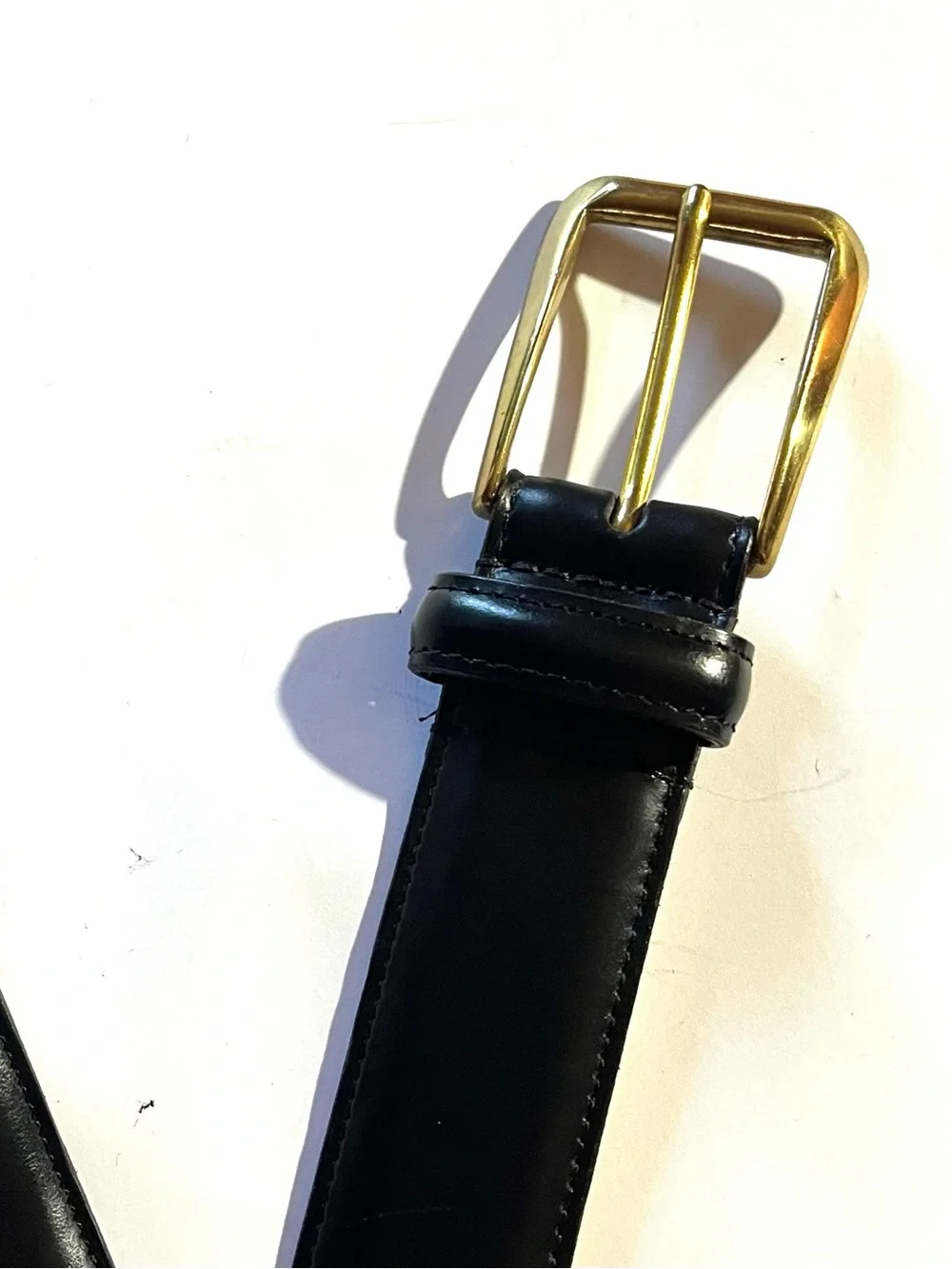 Coach Men's Black Leather Handcrafted Belt
